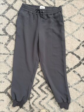 Wilfred Charcoal Drawstring Crepe Pants